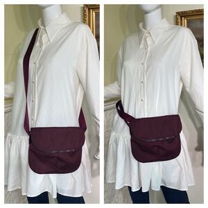 Lululemon Maroon Crossbody Fold Over Convertible Fanny Pack